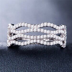 💞925 Sterling Silver Plated Stylish Exquisite Jewelry Ring, GPMB1508